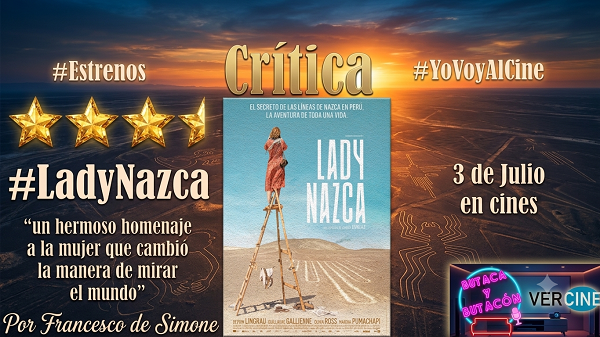 butacaybutacon's tweet photo. 📝#Crítica #Cine #Cultura #Estrenos #YoVoyAlCine
🏜️'Lady Nazca': La verdadera historia de las Líneas de Nazca. ⭐️⭐️⭐️🌠 @Vercine1
📝Por @frandesitru @fran_desitru
#LadyNazca 3 de Julio en cines.
🖱️https://t.co/hAtxnVceAh https://t.co/Qmumd3f1MV
