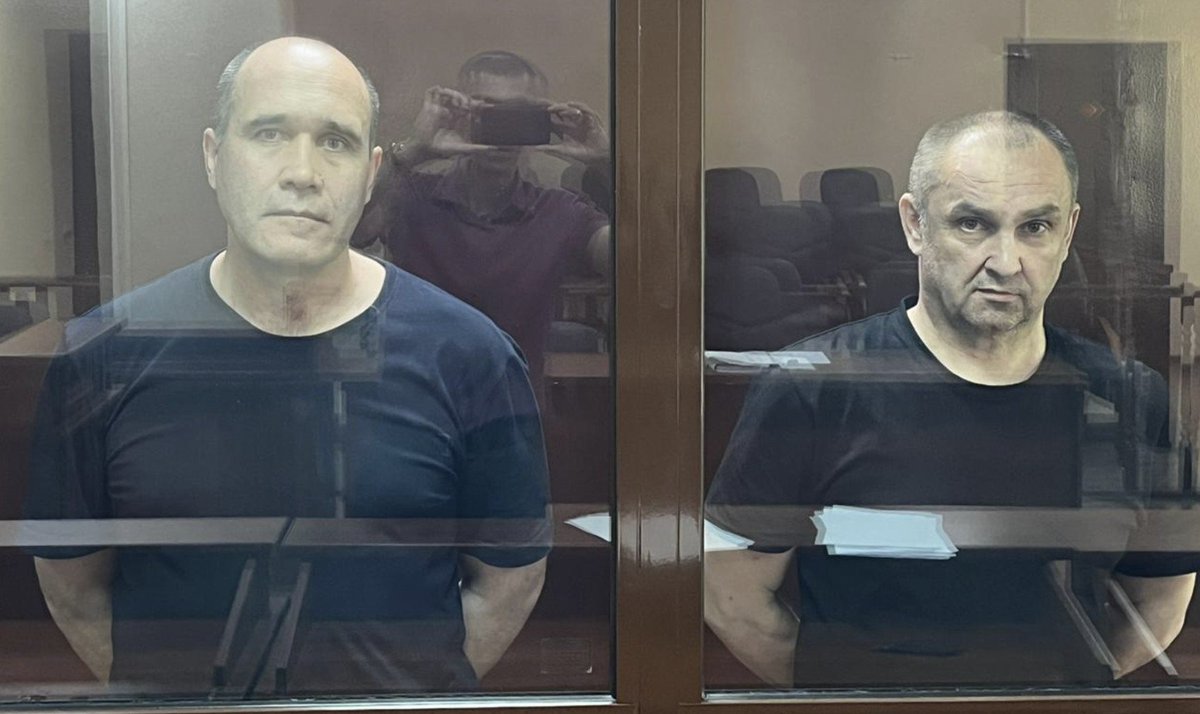 NAFOvoyager's tweet photo. russian justice is nothing but lies.

Ukrainian Border Guards Vasyl Dmytriuk and Ivan Tereshchenko have been sentenced to 17 years in a russian prison for refusing to betray Ukraine.

Captured after the defense of Azovstal in Mariupol, they have spent more than four years in captivity. russia charged them with "hijacking a vessel" and "abduction" for carrying out their lawful duty in 2018: stopping the russian-flagged fishing vessel Nord in Ukrainian waters near occupied Crimea.

They refused to recognize Crimea as russian, and the occupation "court" treated their "political hostility" as an aggravating factor.

These are prisoners of war. Prosecuting them for carrying out their lawful military service violates the Geneva Conventions.

russia uses sham trials and torture to punish loyalty to Ukraine.

The world must see this barbarity.

#FreeAzovstalDefenders