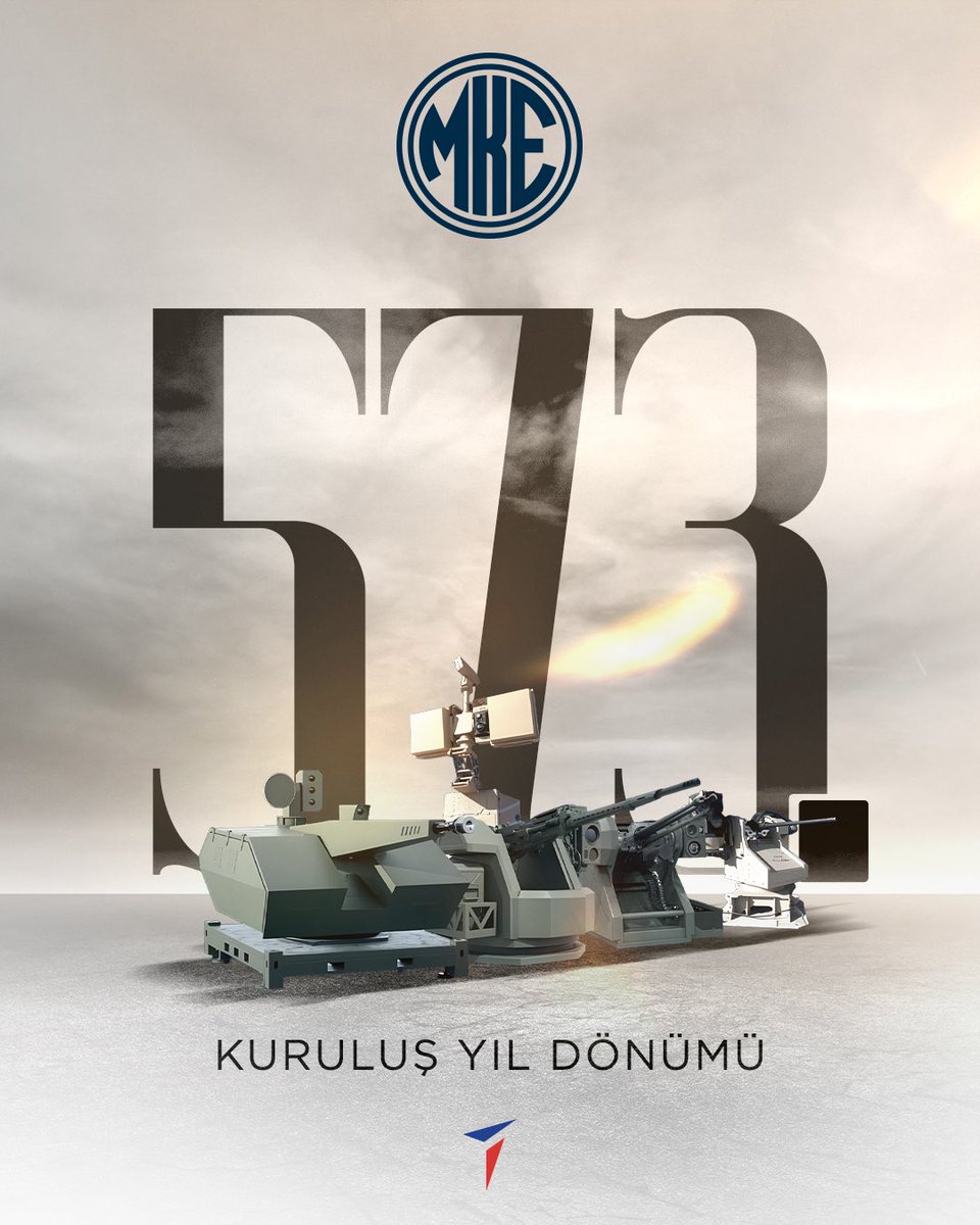 TUSAS_TR's tweet photo. Ülkemiz için önemli projelere imza atarak kurulduğu günden bu yana Türk Ordusu’nun ihtiyaçlarını karşılayan, savunma sanayimizin köklü kuruluşlarından Makine ve Kimya Endüstrisi’nin 573’üncü kuruluş yıl dönümü kutlu olsun.

@MKEgovtr https://t.co/3ETawuMBSa
