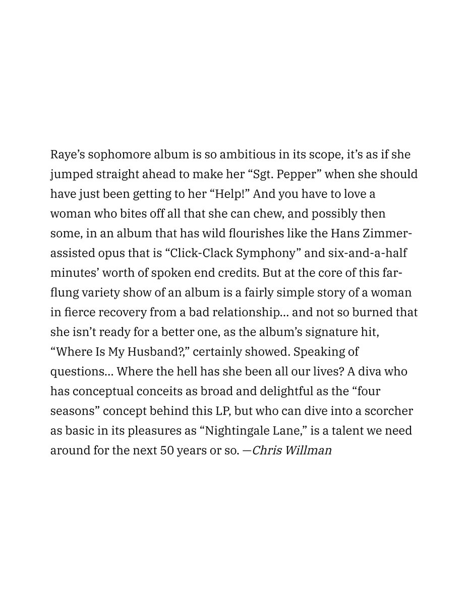 RayeChina's tweet photo. Variety names “THIS MUSIC MAY CONTAIN HOPE.” by RAYE as one of the Best Albums of 2026 so far:

“Raye’s sophomore album is so ambitious in its scope, it’s as if she jumped straight ahead to make her ‘Sgt. Pepper’ when she should have just been getting to her ‘Help!’ …” https://t.co/i81GbuPBTy