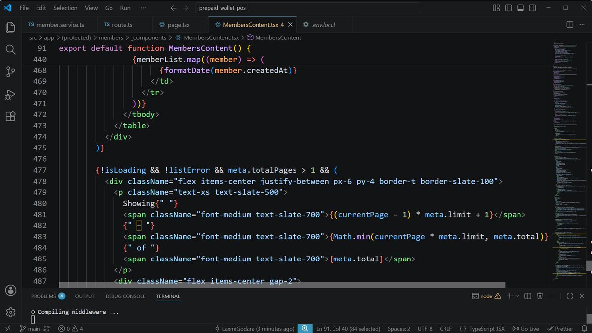 LaxmiCodes's tweet photo. Prepaid Wallet  System 
Built the Members module with atomic member + wallet creation using MongoDB transactions.
Configured a single-node replica set to enable transactions in local development.
Optimized member-wallet lookups using the $in + Map pattern for  O(1) mapping. https://t.co/uzXitSxQx8