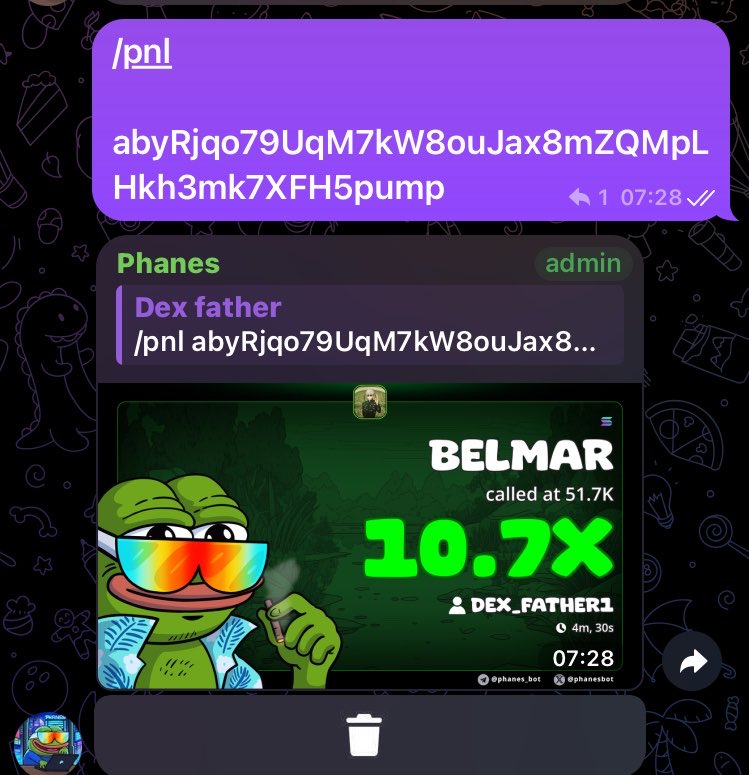 meme_Gems01's tweet photo. 10.7x profit gained up from my call on $BELMAR

abyRjqo79UqM7kW8ouJax8mZQMpLHkh3mk7XFH5pump https://t.co/k65e8n9Qxy