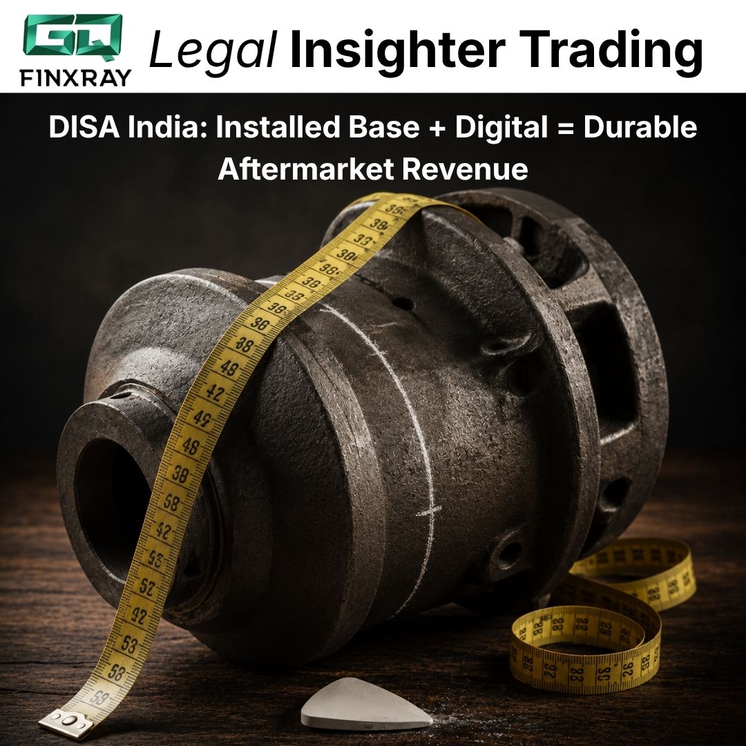 GQFinXray's tweet photo. DISA India: Installed Base + Digital = Durable Aftermarket Revenue

DISA India (part of Norican Group) sells foundry machinery with a substantial installed base across India. Its Monitizer platform retrofits onto machines to capture process data and optimize quality control. Norican case studies show 15–40% scrap reduction, unlocking recurring revenue through software subscriptions, spare parts, and OEM-specific upgrades that lock in customer dependence.

Aftermarket solutions buffer capex cycles when new equipment spending pauses, while aligning with regulatory pressure for emissions traceability and lower resource consumption. Parts specificity ensures customers remain reliant on DISA's ecosystem for critical wear items and control upgrades.

Scaling this model across the installed base could meaningfully upgrade revenue quality, increase earnings resilience, and deepen customer stickiness over time.

Track foundry sector insights with GQ FinXray → https://t.co/1MLMsn9uSe

@1shankarsharma
