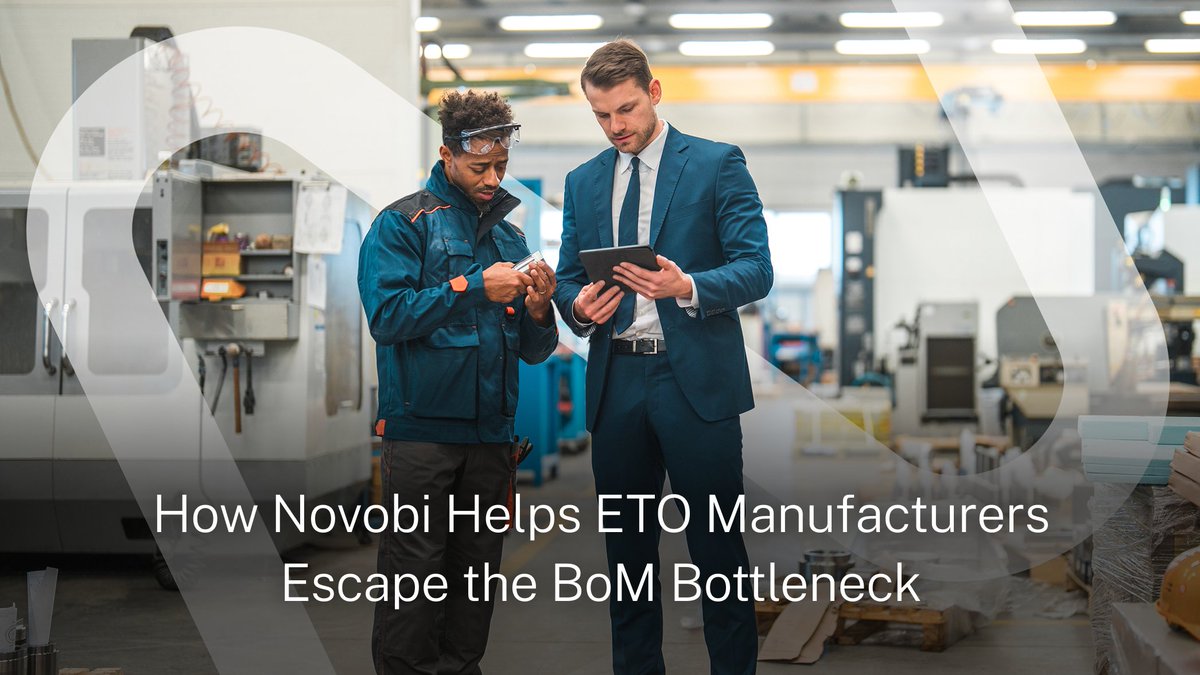 novobi's tweet photo. ETO manufacturers: your BoM process is your biggest growth bottleneck.

Senior engineers spending 2–4 days rebuilding Bills of Materials from memory after every sale = procurement starting late, expedite fees, and cost variance in the double digits. https://t.co/ZppGLKEXhQ