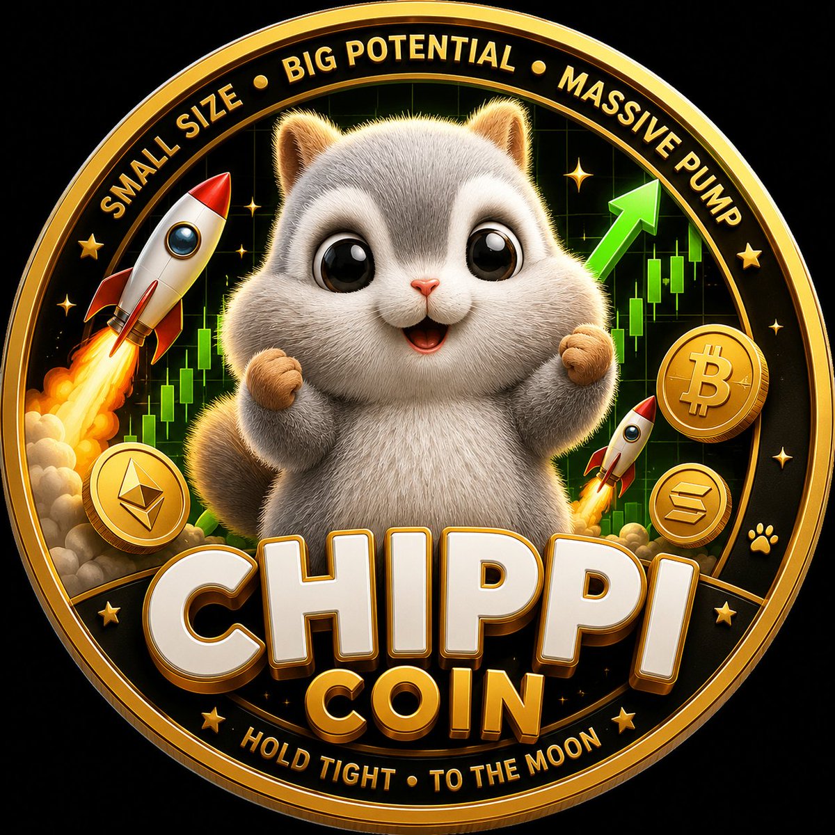 kructhim's tweet photo. 🐿️ CHIPPI COIN 🪙
The little one that makes you curious.

✨ Don't just look at the size... sometimes the small ones are the ones that make the most noise.
CHIPPI comes with community energy, cute characters, and a spirit of soaring sky high 🚀🚀🚀 https://t.co/iyFY47nWEg