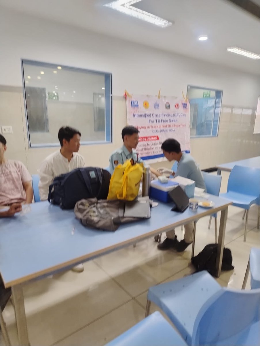 NTEPSikkim's tweet photo. The CDC-SHARE INDIA “Staying on Track” team, in collaboration with the District Tuberculosis Centre Gangtok, conducted an Ayushman Arogya Shivir at Sun Pharma, Ranipool, promoting TB screening, early detection, and preventive care. Together, we move towards a #TBMuktBharat #EndTB https://t.co/vDgYKCEj4g