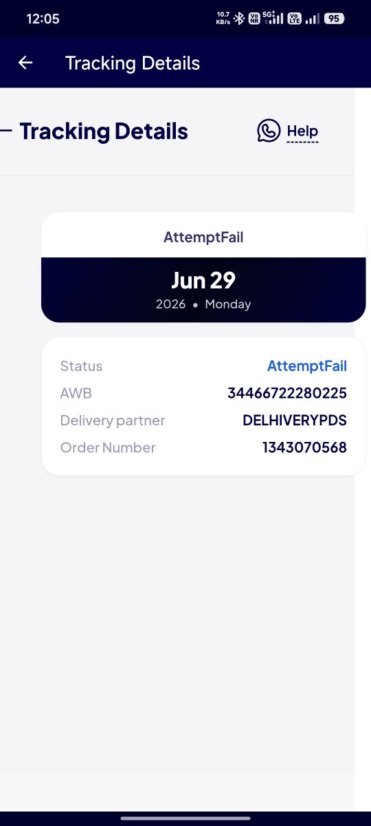 Jitendrapuri152's tweet photo. @help_delhivery @Lenskart_com My order was marked as FailedDelivery 3 times, yet no delivery executive ever contacted me. This is a fake delivery attempt. I should not be forced into self-pickup because the delivery partner didn't do their job.
@help_delhivery @delhivery @Lenskart_com @LenskartSupport https://t.co/ZuWvU6RnN6