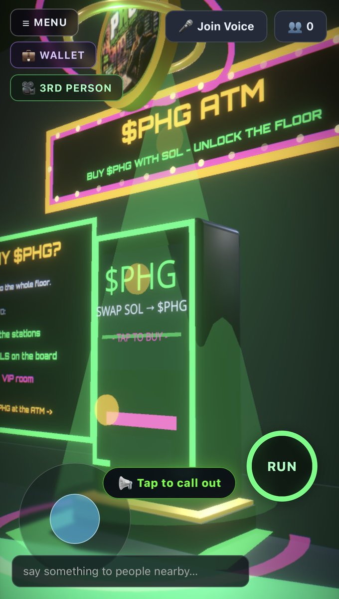 PumpHouseGame's tweet photo. The 🏧  is LIVE! swap  $Sol for $PHG  on the lobby floor! token gating is also coming.. 

CA: 8GBF9wS8tQn9ykweZLAvyVN7QMyhzYzYw1HNFxULpump https://t.co/867C8cLv8D