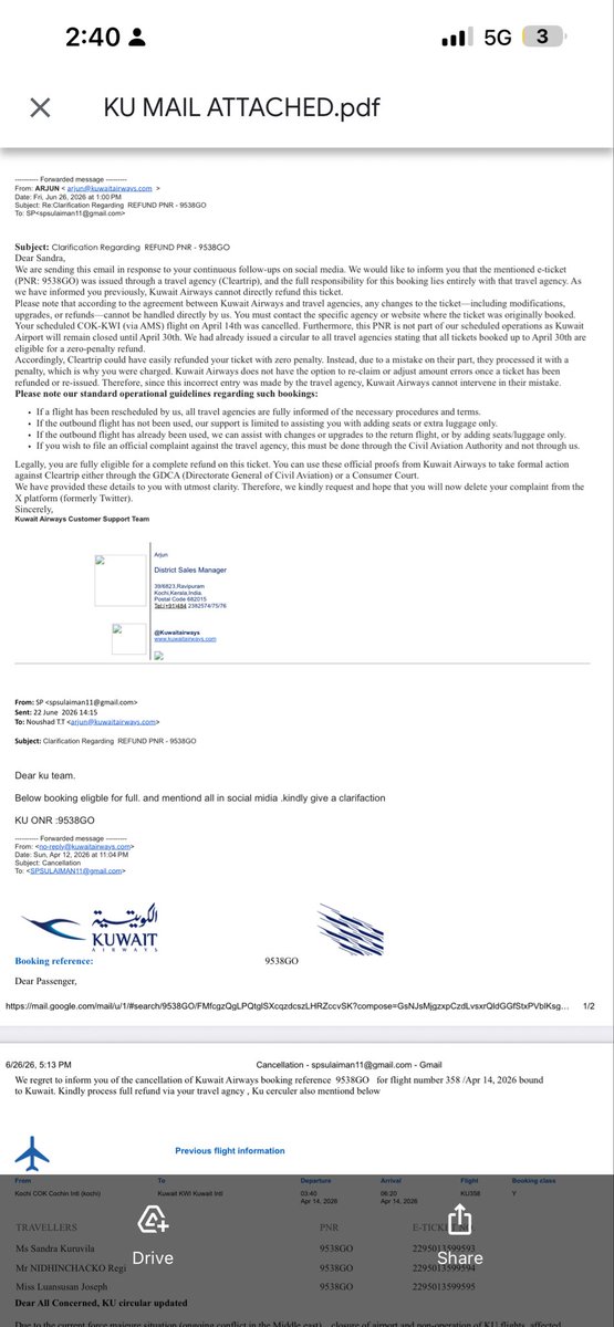dharmajanjubi's tweet photo. @Cleartrip @Cleartrip  this clear mistake Cleartrip staff and ku that mentiond via mail now we submitted consumer court proof attched all https://t.co/bor0Jsojzp