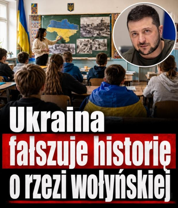 PUsiadek's tweet photo. Tak Ukraina fałszuje historię o rzezi wołyńskiej. 

"Tragedia Wołyńska" - podręcznik do historii dla ukraińskich uczniów podaje zaniżone liczby ofiar, skupienie się na akcjach odetowych i usprawiedliwianie morderców❗

Chcecie wiedzieć, jak będzie wyglądała przyszłość relacji polsko-ukraińskich? Spójrzcie, czego ukraińskie dzieci uczą się dziś w szkole. Bo to one za dwadzieścia lat będą rządzić Ukrainą. A uczą się rzeczy, które mrożą krew w żyłach.

Treść ukraińskiego podręcznika do historii dla 10. klasy, wydanego w 2023 roku. Rzeź wołyńska nie nazywa się tam rzezią ani ludobójstwem. Nazywa się "tragedią wołyńską". Bezosobową, jakby spadła z nieba.

Całemu wydarzeniu poświęcono zaledwie trzy strony. A z nich dwie to komentarze autorów i ćwiczenia. Największa zbrodnia w historii ukraińskiego narodu. Mord na ponad stu tysiącach Polaków skwitowano w ukraińskiej szkole jedną stroną tekstu.

Ale najgorsze jest to, jak podręcznik tłumaczy genezę zbrodni. Czytamy w nim, że mordowanie Polaków było uzasadnione "potrzebą przeszkodzenia planom polskich sił politycznych" i "ideą ukarania miejscowych Polaków za współpracę z hitlerowcami". Chyba umknął im fakt, że rzezi dokonywali https://t.co/JxuimcGRPH. żołnierze SS Galizien oraz byli żołnierze Wehrmachtu, którzy utworzyli UPA po klęsce negocjacji z Niemcami.

Ukraiński podręcznik nie potępia rzezi. On ją wyjaśnia i usprawiedliwia. Polaków przedstawia jako winnych, a morderców jako tych, którzy mieli powody.

Do tego dochodzi fałszowanie liczb. Podręcznik mówi o "co najmniej 35 tysiącach" ofiar na Wołyniu. Polski IPN podaje liczbę około 100 tys.  Zaniża się skalę ludobójstwa o dziesiątki tysięcy zamordowanych.

W niedzielę Zełenski ogłosił budowę Panteonu Narodowego i rzucił w stronę Polski słowa: "nikt nigdy nie będzie dyktował, których bohaterów mamy czcić".

Kłamstwo zaczyna się w szkolnej ławce, a kończy w prezydenckim panteonie. Kompleksowa polityka Ukrainy wobec Polski to nienawiść i fałsz.
