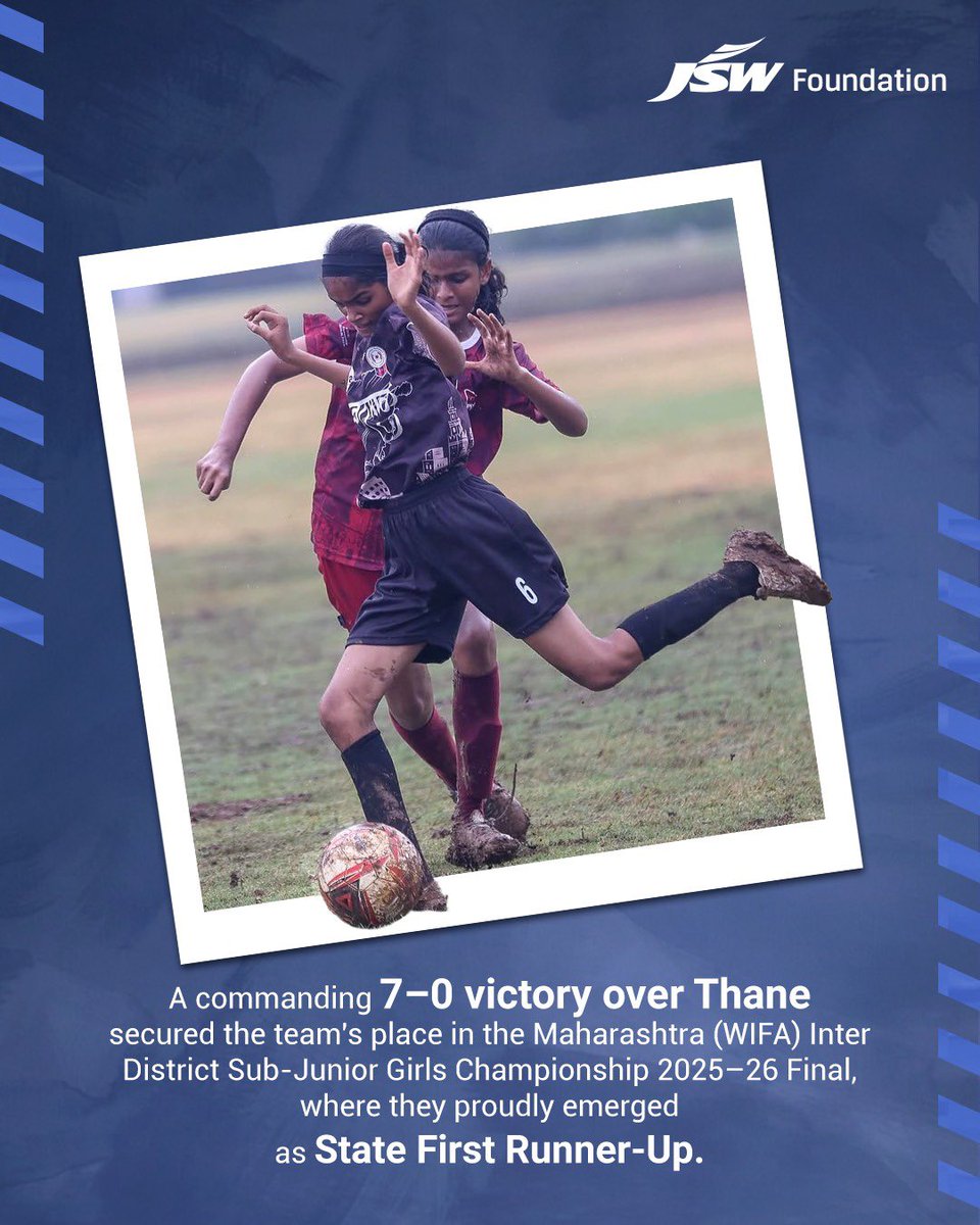 JSWFoundation's tweet photo. When talent is nurtured, extraordinary achievements follow. We at JSW Foundation are proud to celebrate the Palghar District Sub-Junior Girls Team for their inspiring journey and wish them continued success as through sport, they build a #BetterEveryday.
#JSWFoundation https://t.co/SLPKuFpZCl