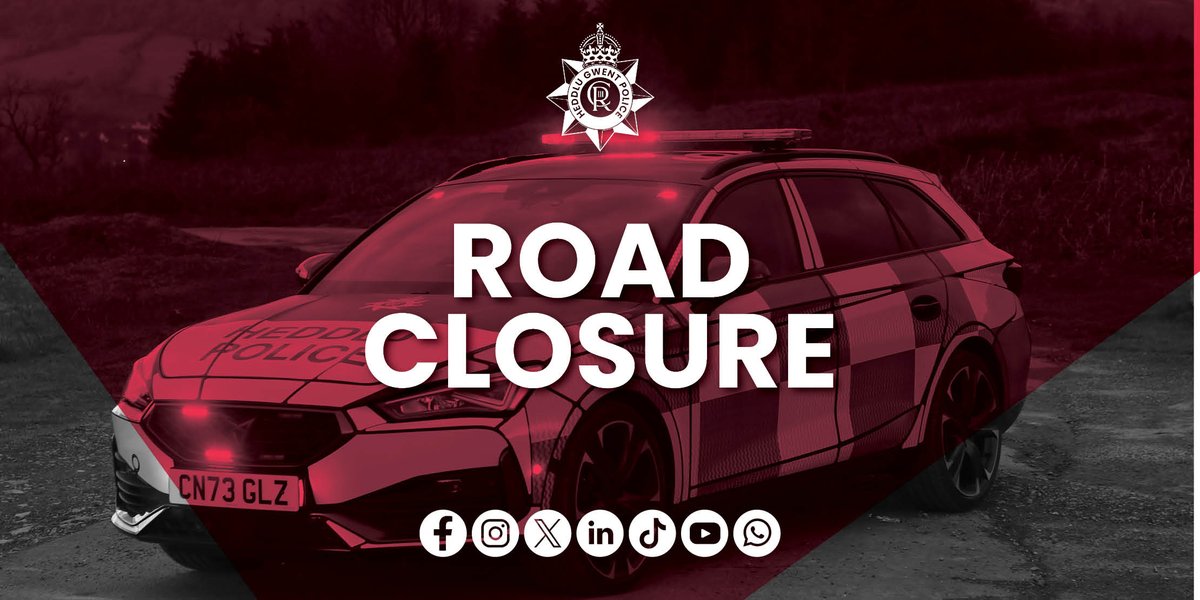 gwentpolice's tweet photo. "⚠️🚧 Road closed 🚧⚠️

ℹ The A469 Station Road Bargoed is currently closed. ℹ

Diversions are in place which may cause congestion.

Please avoid the area if possible and find alternative routes for your journey.

Thank you." https://t.co/Ra3AgcPRQc