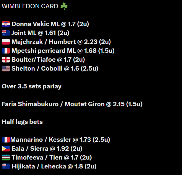 LegitAces's tweet photo. These are the bets for today .

Might send some more additionally later on https://t.co/RkKKWb7qp8