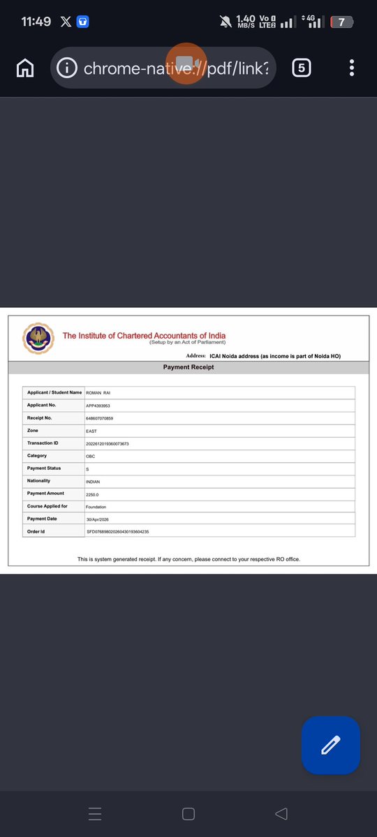 RomanSampang's tweet photo. @theicai @ICAIStudents

SRN: ERO0320442 | Reg: 30/04/26 | ₹2250 PAID ✅

60+ DAYS NO BOOKS ❌
E-Sahaayata: "No order" - Books included in fees!

Portal BLANK: Course Reg, Approved &amp; Submitted Apps.

Sikkim student harassed. Send books to 737113 or I tag @MCA21India

#ICAIFailed https://t.co/RRkuMCssTA