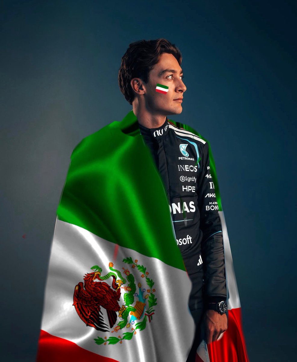 sunreuss's tweet photo. George Russell muestra su apoyo a la selección mexicana, ¡VIVA MÉXICO! https://t.co/Gwj2Y1NYYe
