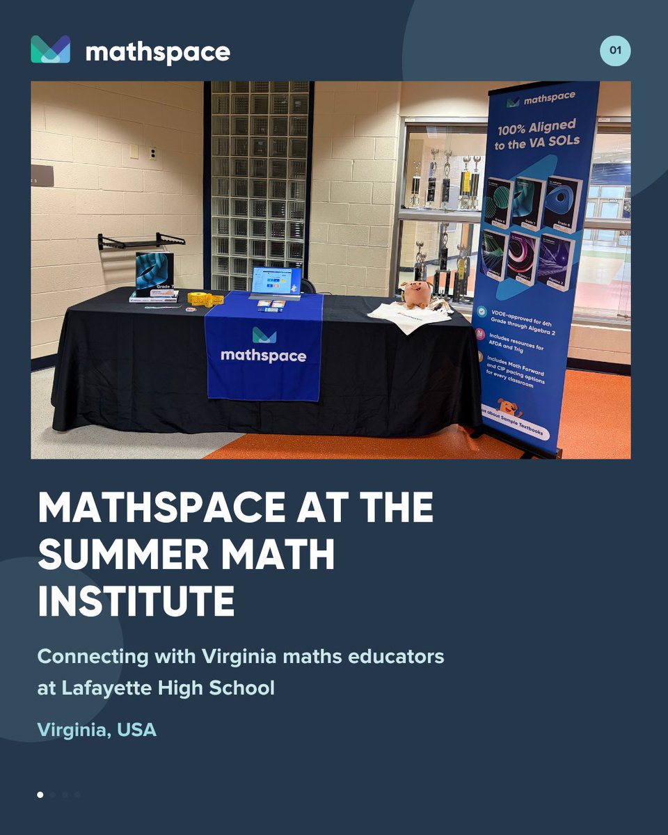 mathspace's tweet photo. Mathspace recently joined Virginia educators at the Summer Math Institute at Lafayette High School.

#MathEducation #EdTech #Mathspace https://t.co/Ul4NiCOXdq