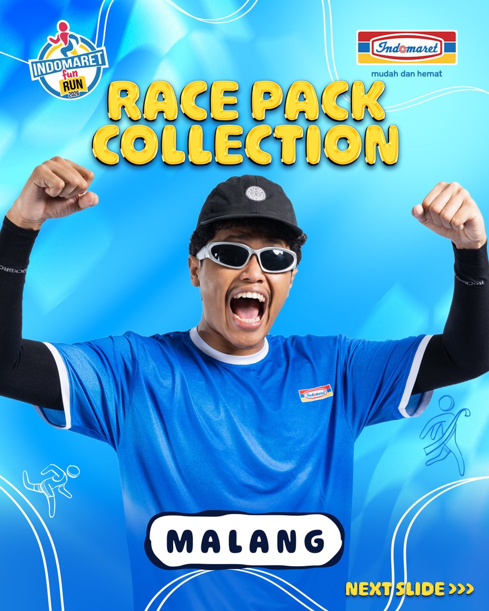 Indomaret's tweet photo. Hai Sobat Runners! Saatnya ambil race pack Indomaret Fun Run Malang 🏃🏻‍♀️🏃‍♂️

Catat lokasi &amp; tanggalnya.

Segera tukarkan race pack-mu dan sampai ketemu di Fun Run Malang! 🔥

#IndomaretFunRun2026 #FunRunMalang https://t.co/fISogqt6vy