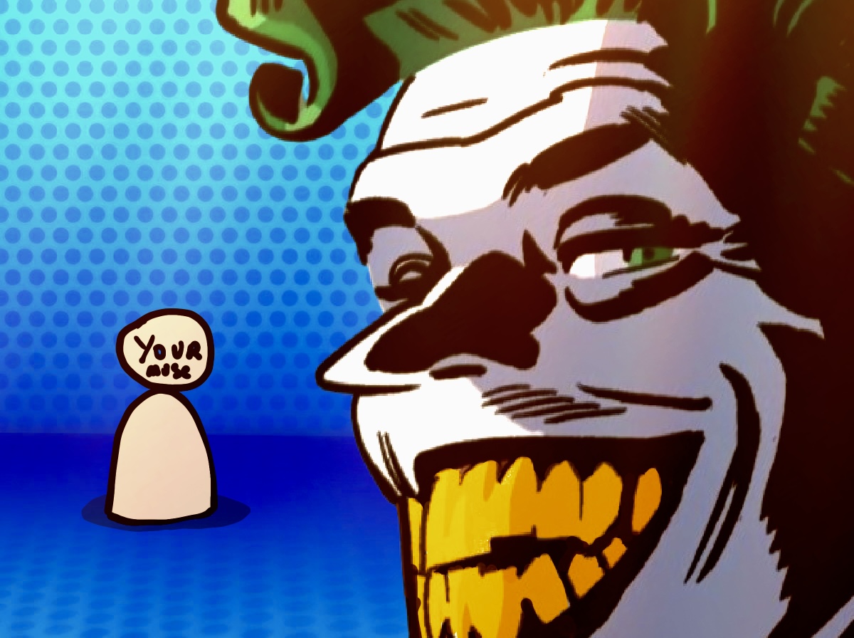 funhouse_joker's tweet photo. "YOU KNOW, SINCE IM SUCH A NICE AND GENEROUS GUY (And because half my crew is in blackgate) I’VE DECIDED TO HOLD INTERVIEWS! BECAUSE AFTER ALL, WHO WOULDN’T WANT TO WORK FOR LITTLE OL’ ME!

SO GO ON! SHOW OF YOUR STUFF..MAKE ME PROUD! HAHAHAHAHA" https://t.co/h3jPfygfJ8