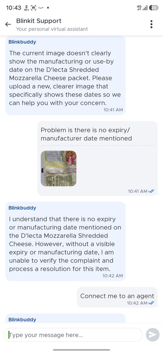 gargrishant's tweet photo. @letsblinkit 
Your AI chatbots is so frustrating and now i have no resolution and do not know what to do next. 
My order id: ORD22092114490 https://t.co/IjkNnIqvKq