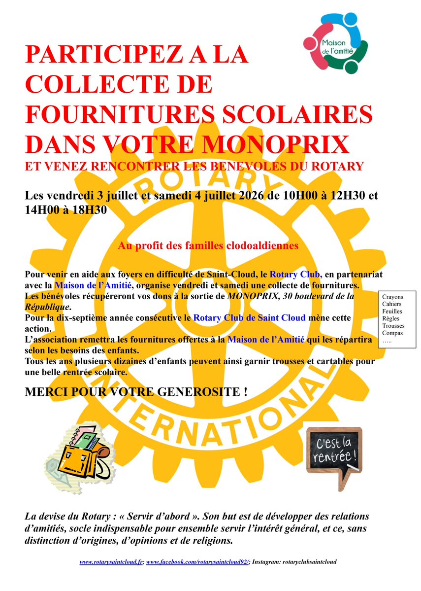 VilleSaintCloud's tweet photo. (...) (boulevard de la République) au profit de la Maison de l’Amitié.
#solidarité #association #rotaryclubdesaintcloud #saintcloud https://t.co/RIxCltDhM7