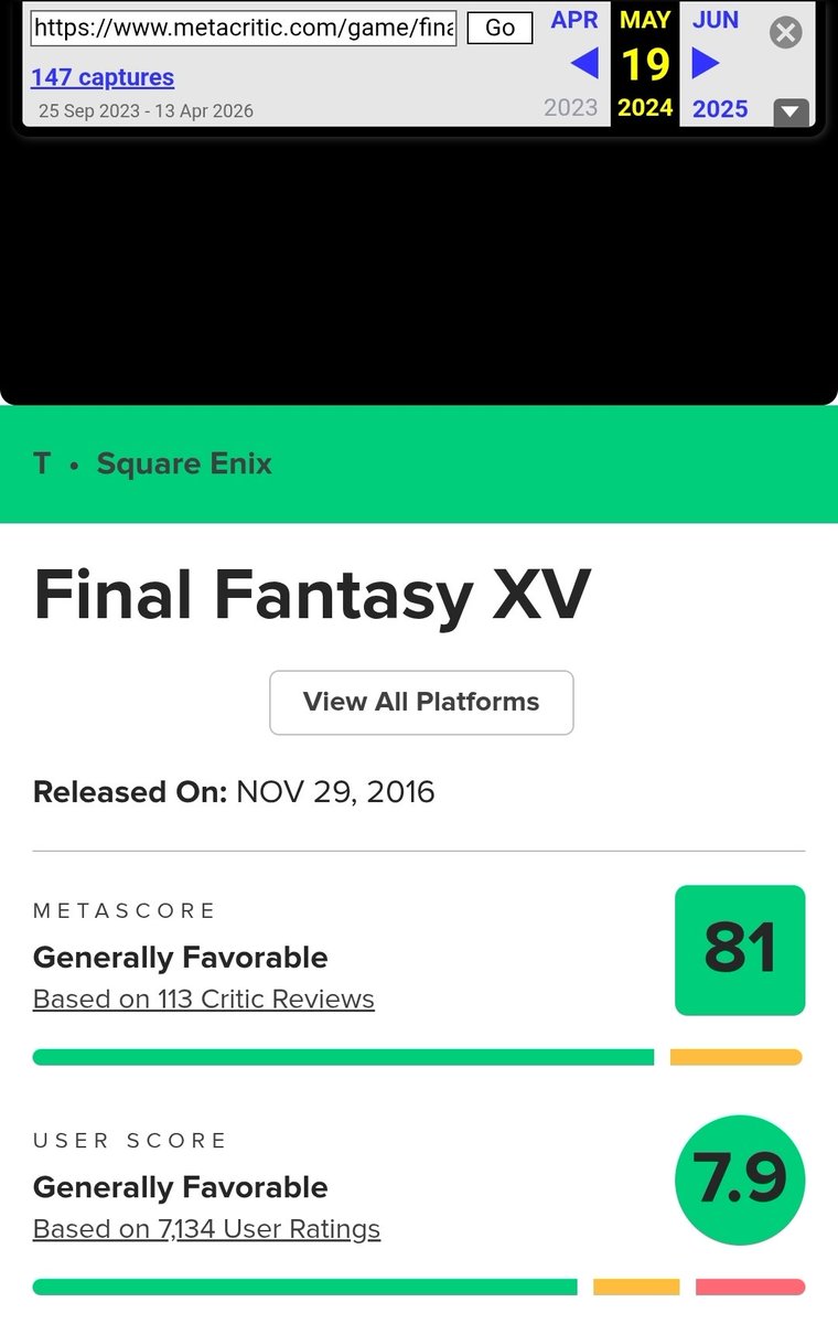 SquareEnixNinja's tweet photo. @yumekoenjoyer @_bazztek Additionally FFXV won numerous RPG of the Year awards in 2016, with many readers choice awards being given to XV. So in this instance, XV was, if fact, very well received at launch. https://t.co/xqScc1cIhm https://t.co/l75vITxRft