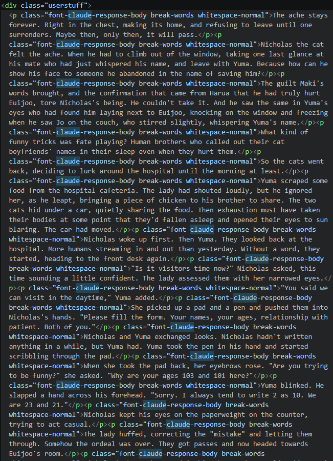 takihunter's tweet photo. except it isn't bullshitting. she literally copypasted directly from claude. https://t.co/HLEw3MHNGe