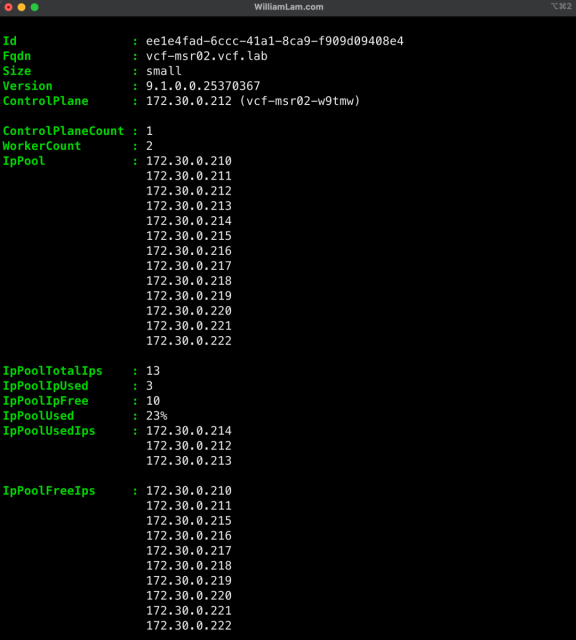 Gregor_Holzer's tweet photo. VCF 9.1 - Auditing VCF Management Services (VCFMS) IP Pool Usage https://t.co/twYERW0Hb5 https://t.co/gmKYBjVJUS