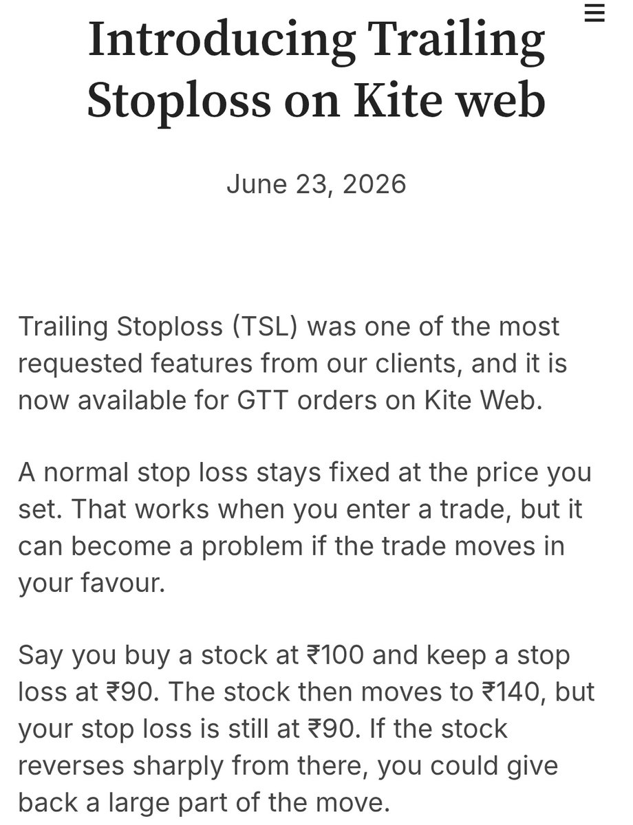 KMdKhasim's tweet photo. Good feature for investors.

@zerodha we are exited.

#kite #bullrunner https://t.co/qEt6PVsxAb