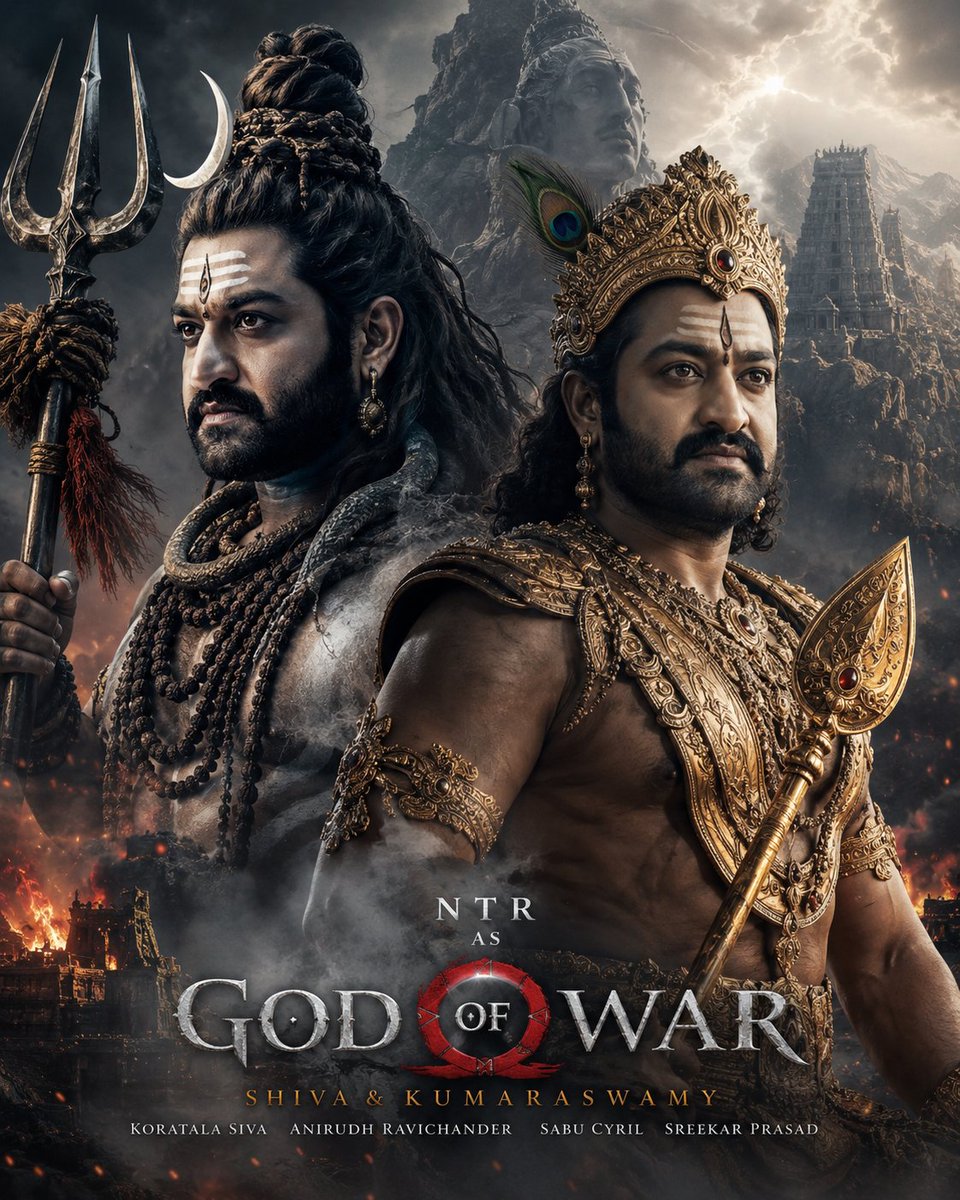 Theteluguone's tweet photo. #Gossip: 📢

పరమశివుడిగా మరియు కుమారస్వామిగా @tarak9999   ద్విపాత్రాభినయం!

మాటల మాంత్రికుడు త్రివిక్రమ్ శ్రీనివాస్ దర్శకత్వంలో మ్యాన్ ఆఫ్ మాసెస్ జూనియర్ ఎన్టీఆర్ నటించబోతున్న భారీ పాన్-ఇండియా చిత్రం ‘గాడ్ ఆఫ్ వార్’(NTRxTrivikram) సరికొత్త సంచలనానికి తెరలేపింది. ‘అరవింద సమేత వీర రాఘవ’ వంటి ఘన విజయం తర్వాత, ఎనిమిదేళ్ల సుదీర్ఘ నిరీక్షణకు ముగింపు పలుకుతూ వస్తున్న ఈ మైథలాజికల్ విజువల్ వండర్ లో తారక్ ఒకేసారి తండ్రి-కొడుకులైన పరమశివుడు మరియు కుమారస్వామి (సుబ్రహ్మణ్య స్వామి) పాత్రలలో ద్విపాత్రాభినయం (Dual Role) చేయబోతున్నారనే వార్త నెట్టింట పూనకాలు తెప్పిస్తోంది. "ద సన్ ద ఫాదర్ ఒన్ ఎటర్నల్ లెగసీ" అనే కాన్సెప్ట్ తో హారిక అండ్ హాసిని క్రియేషన్స్, ఎన్టీఆర్ ఆర్ట్స్ బ్యానర్స్ పై ఎస్. రాధాకృష్ణ, నందమూరి కళ్యాణ్ రామ్ నిర్మిస్తున్న ఈ చిత్రానికి రాక్‌స్టార్ అనిరుధ్ రవిచందర్ సంగీతం అందిస్తున్నారు. ఉత్తరాదిన జన్మించి, దక్షిణాదిన పూజలందుకుంటున్న దైవంగా బాక్సాఫీస్ రికార్డులను తిరగరాయడానికి తారక్ పౌరాణిక విశ్వరూపంతో సిద్ధమవుతున్నారు!
#NTRxTrivikram #GodOfWar #JrNTR #TrivikramSrinivas #TeluguCinema #AnirudhRavichander #PanIndiaMovie #FBShorts