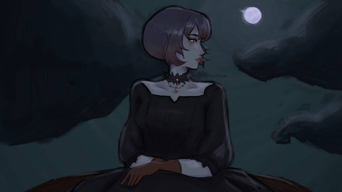 lovebiteds's tweet photo. carmilla mina wip ignore the random 4 in the clouds
i think i just wanted an excxuse to draw her in fancy dress. #minaha hi mina ha! https://t.co/n2VvfQAsqJ