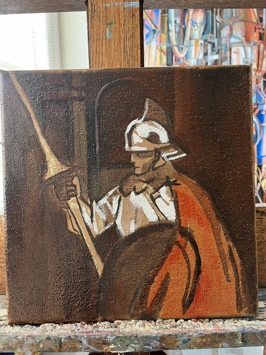 lachlangoudie's tweet photo. In the 10th chapter of The Secrets of Painting, I experiment with techniques used by Rembrandt van Rijn to paint ‘A Man in Armour’ (1655). These photographs show the development of a study I made inspired by Rembrandt’s ‘A Man in Armour’ on display @KelvingroveArt https://t.co/75RJBxqprl