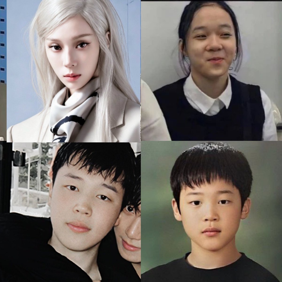 musemin_'s tweet photo. Jimin's with his birth face Vs Winter looking chopped even after changing her ethnic features https://t.co/k1oOdJSjg1