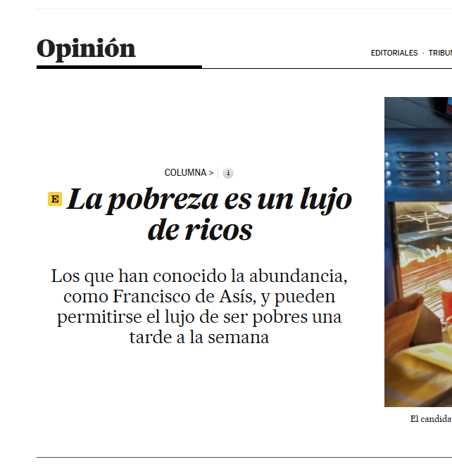 AcrataOpciones's tweet photo. El País romantizando la pobreza y El País escribiendo sobre las consecuencias de la pobreza. https://t.co/DrZSjNrI7C
