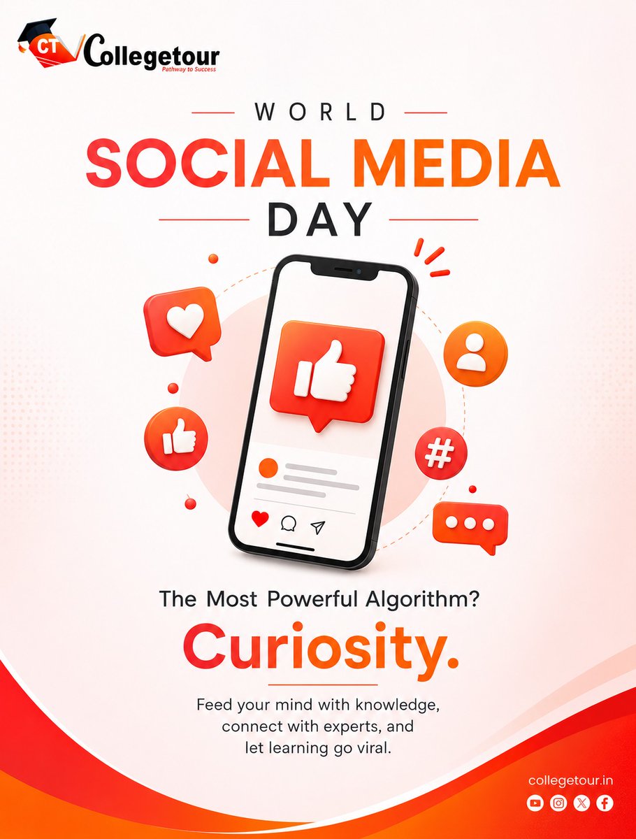 collegetour0's tweet photo. On World Social Media Day, celebrate the platforms that connect learners with endless possibilities.

#Collegetour #WorldSocialMediaDay #LearningWithoutLimits #DigitalLearning #OnlineEducation https://t.co/EsRHOBO1mK