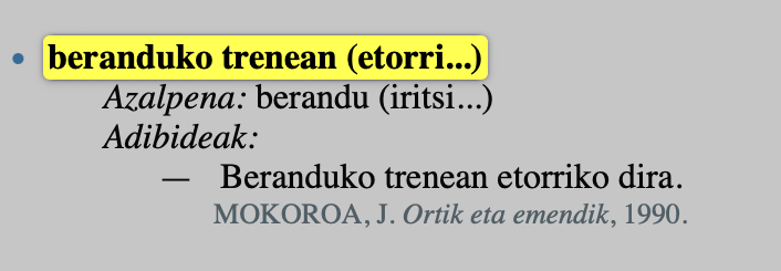 lexikoa82262's tweet photo. 𝗕𝗘𝗥𝗔𝗡𝗗𝗨𝗞𝗢 𝗧𝗥𝗘𝗡𝗘𝗔𝗡 𝗘𝗧𝗢𝗥𝗥𝗜:
Berandu etorri https://t.co/7jOqixUmcQ