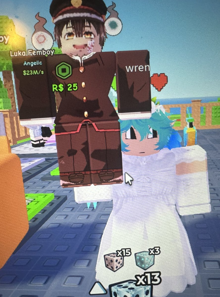 archivistor's tweet photo. when ur going through a depressive episode but twin tells you to hop on spin a femboy on roblox and you realize this is what life is about 🫶 ily wrenling @pyrefinch https://t.co/epqShPDnRN