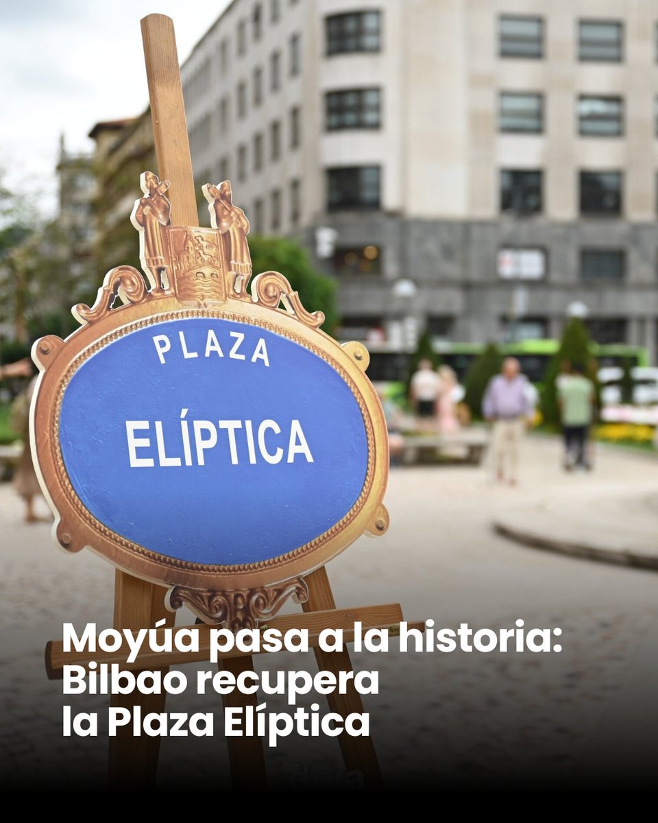 deia_eus's tweet photo. 🅱️La Plaza Moyúa de Bilbao recupera el nombre de Plaza Elíptica desde el 1 de julio. “Supone devolver a los bilbainos ese imaginario que siempre había existido”, señala el alcalde, Juan Mari Aburto.
📷 Enlace a la información completa: https://t.co/BCXnVkefqO https://t.co/SavKz8aOSg