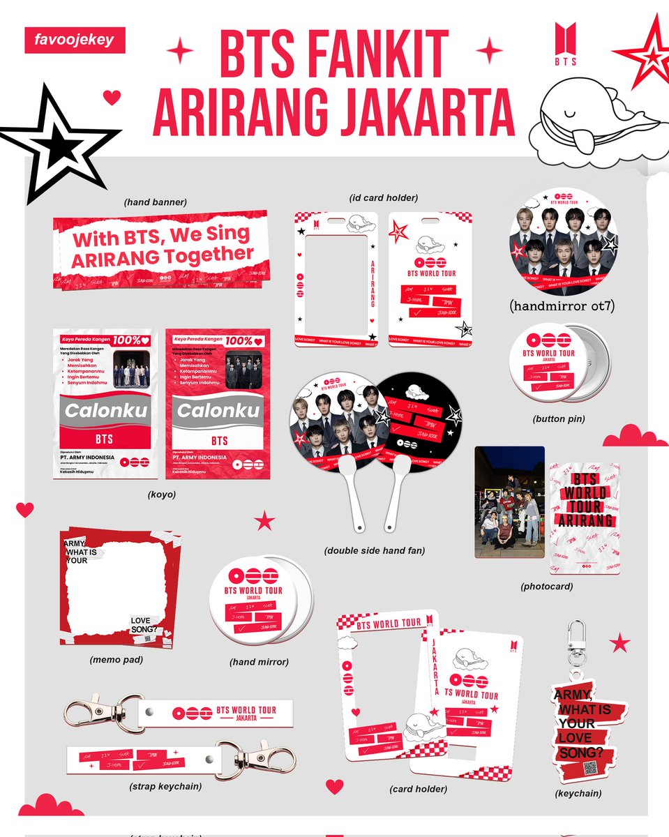 favoojekey's tweet photo. Temen-temen minta tolong bantu RT ya (lagi BU)🥺🙏

Buat temen-temen army yg mau bagi-bagi freebies yuk mampir ke usaha kecilku, aku ada beberapa fankit all about BTS tema arirang💜

strap • pc holder • pc • id card holder • keychain • koyo • pin • handmirror • kipas • mug enamel • memopad • notebook • handbanner

terimakasih banyak atas supportnya temen-temen💜