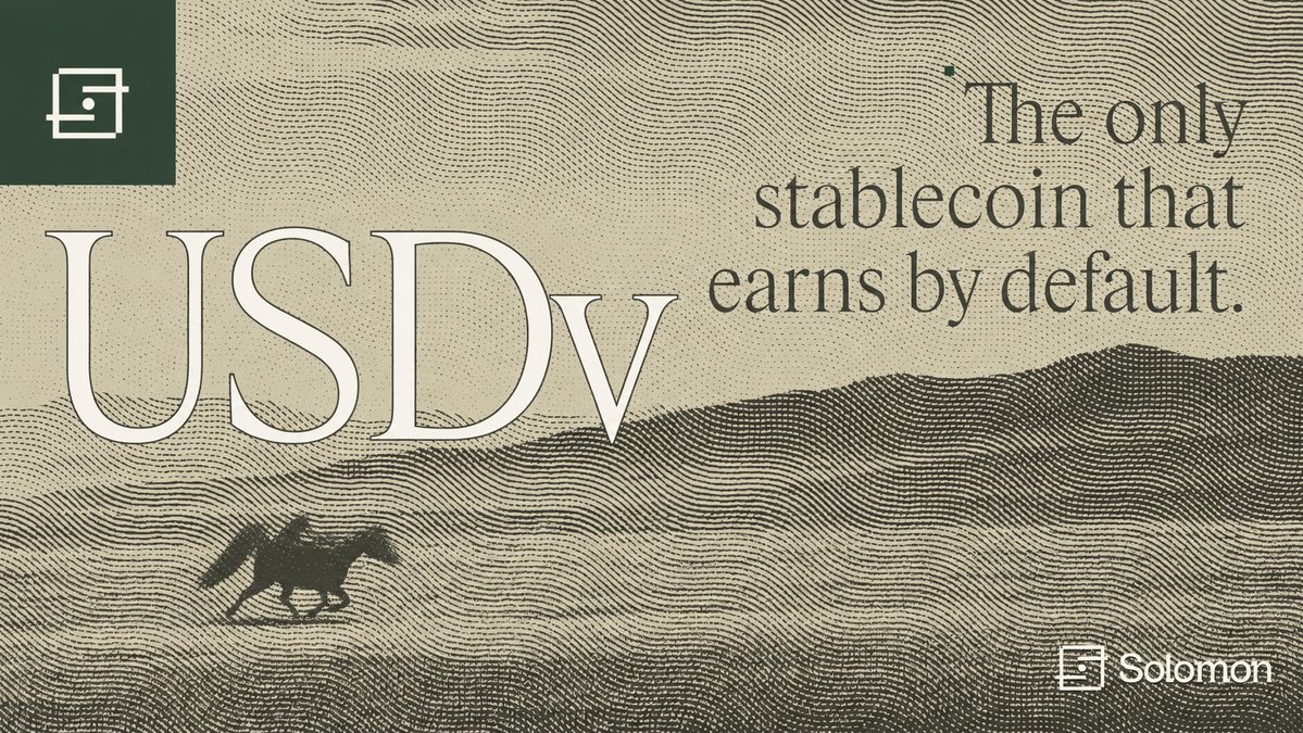 sadiq_kiyawa's tweet photo. Actually, simplicity really matters in the Web3 industry.

You may have funds, but if they're sitting in a stable asset, they're not working for you.

With market volatility, your options aren't always ideal.

But what if your dollars could become productive just by holding them?

No staking. No liquidity pools. No extra steps.

Just hold and earn.

@solomon_labs is getting closer to completing its final audit and launching a productive dollar.

I'm looking forward to seeing it go live.

Stay tuned.