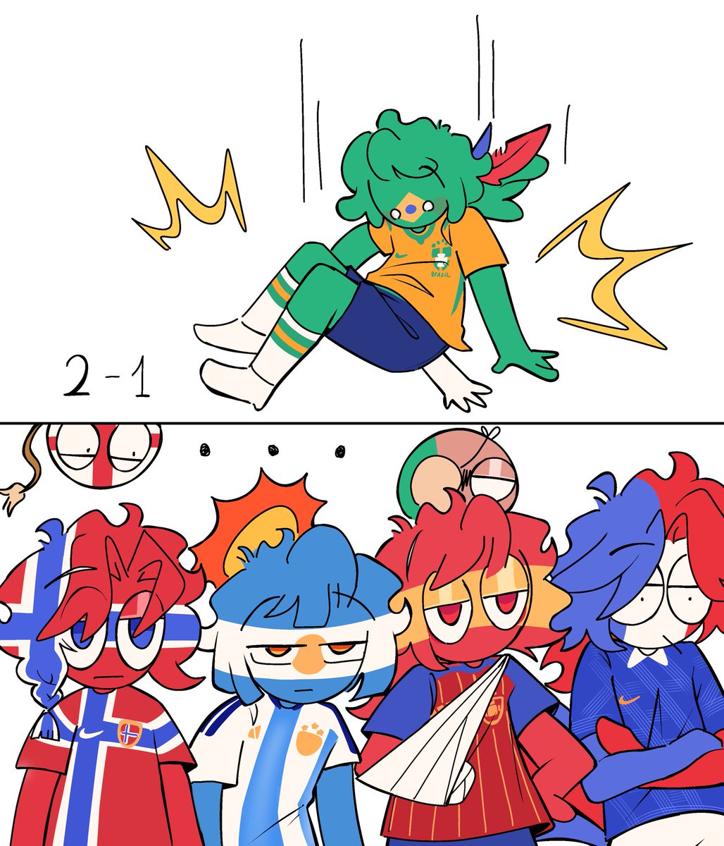 Tomato_Juice15's tweet photo. Brazil - Japan

#Countryhumans
#CountryhumansBrazil
#CountryhumansJapan https://t.co/VMhz9qiVFf