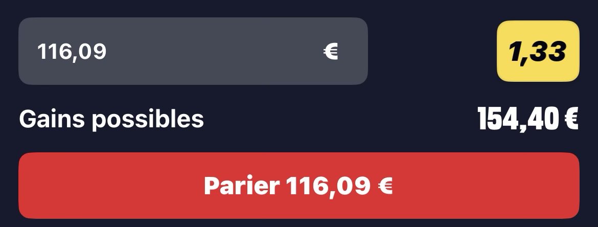 buildoperatorx's tweet photo. 🎯 Le palier du x10

Tout se joue ici

💸 116,09€ ➜ 154,40€

🤫 Let’s cook https://t.co/b04Sc6ETbZ