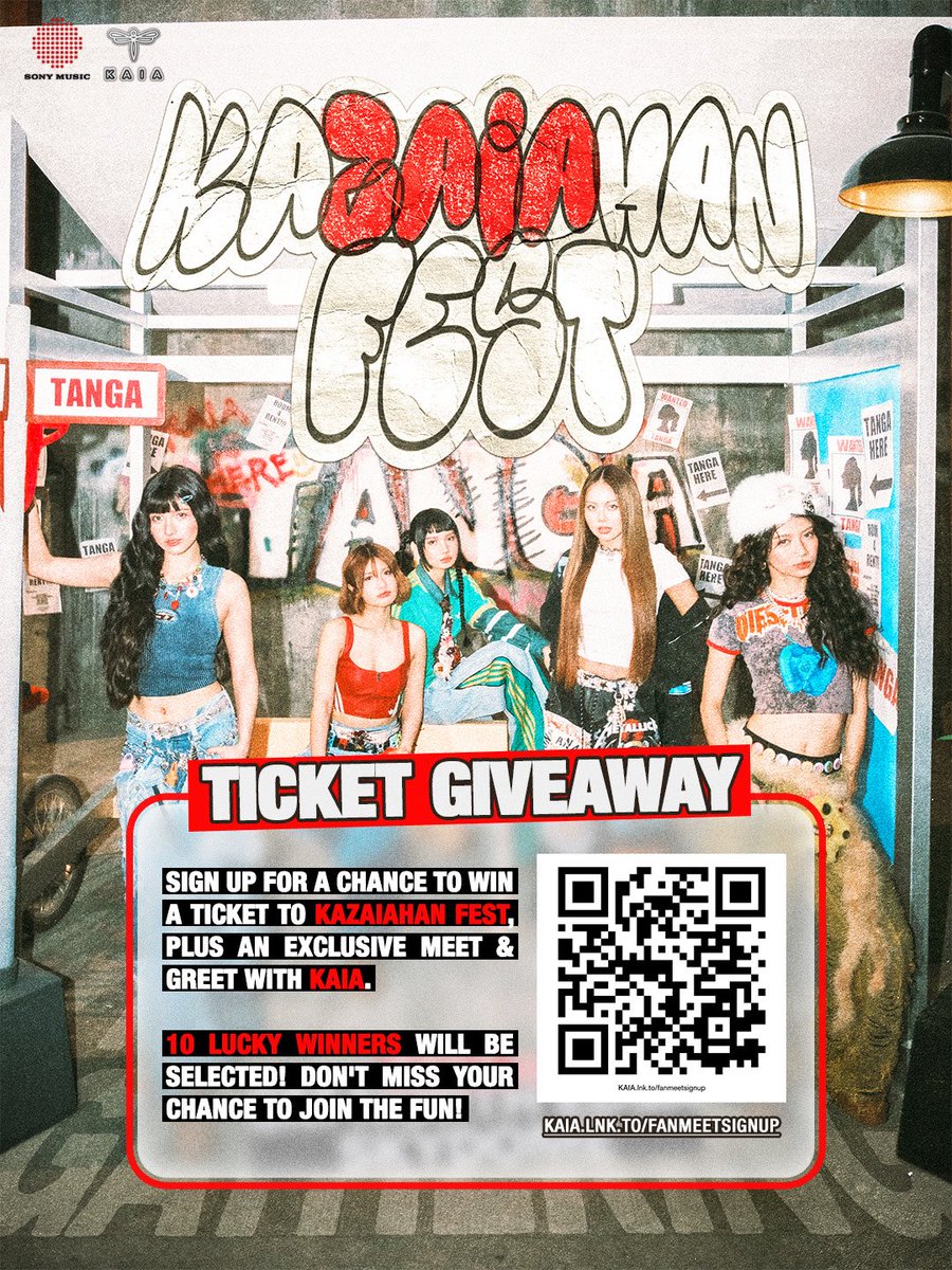 sonymusicph's tweet photo. Don’t miss out on the fun at KaZAIAhan Fest! 🎶✨

Join now for a chance to win 🎟️ 1 FREE ticket + 💗 Meet &amp; Greet Pass with @KAIAOfficialPH !
(1 ticket + 1 Meet &amp; Greet pass per winner) 🌟

Make sure to sign up below!! 🥳
🔗: https://t.co/SIUTSw1LKx

#KAIA #KaZAIAhanFest https://t.co/yW732q3liS