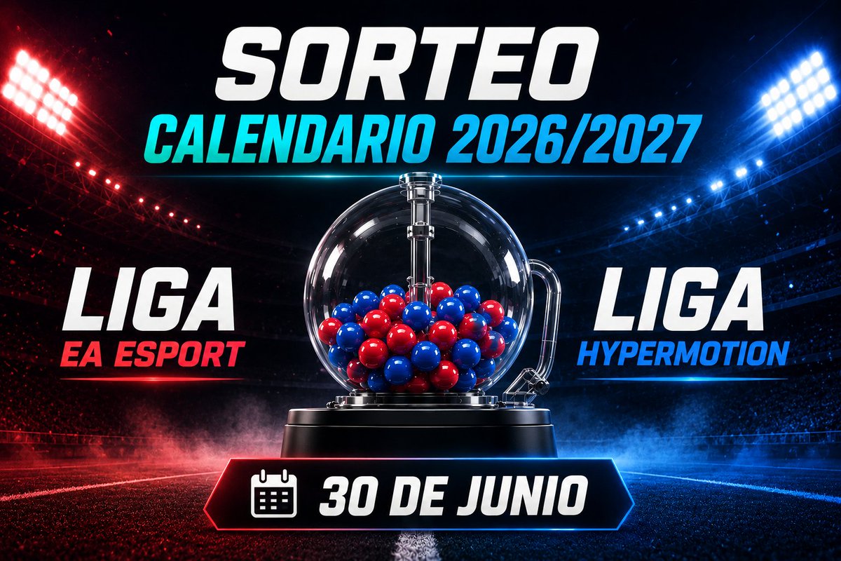 AlbiFantasy's tweet photo. 🚨🎱 ¡SE ACABÓ LA ESPERA!

Hoy empieza a escribirse la historia de la temporada 2026/2027. 

¿Qué enfrentamiento quieres ver en la Jornada 1? 

💥 ¡Deja tu predicción en los comentarios antes de que empiece el sorteo!

#SorteoCalendario #LigaEASPORTS #LigaHYPERMOTION #Fútbol https://t.co/OSn22u9kQm