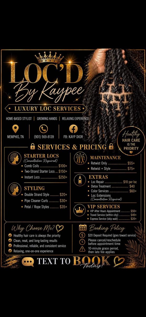 MedussaaP's tweet photo. I have openings this week … Plz don’t wait last minute to book your loc appt 

I will be closed on the 4th https://t.co/aD12x5tHrn