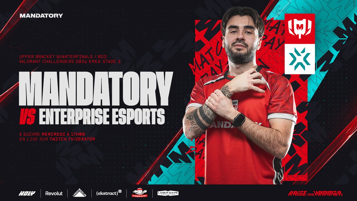 MandatoryGG's tweet photo. On a une revanche à prendre.

Mandatory 🆚 @enterprise_esp 

⏰ 17h
🎙️ https://t.co/ufm0rTJVnt

#MANDATORY #MDRWIN