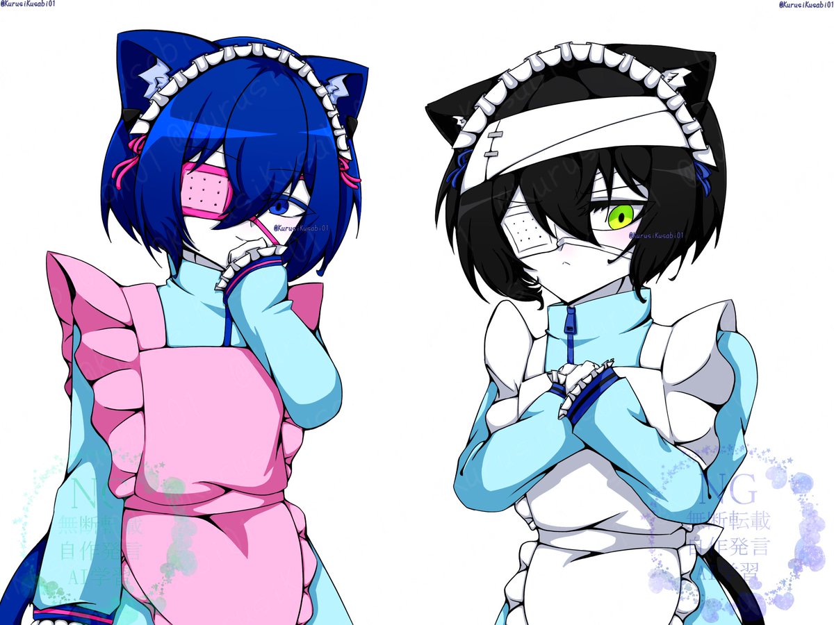 KurusiKusabi01's tweet photo. 微萌え袖猫耳ジャージメイド患者君ズ
#コンパスお絵描き #compass08 https://t.co/5q59QAesKO
