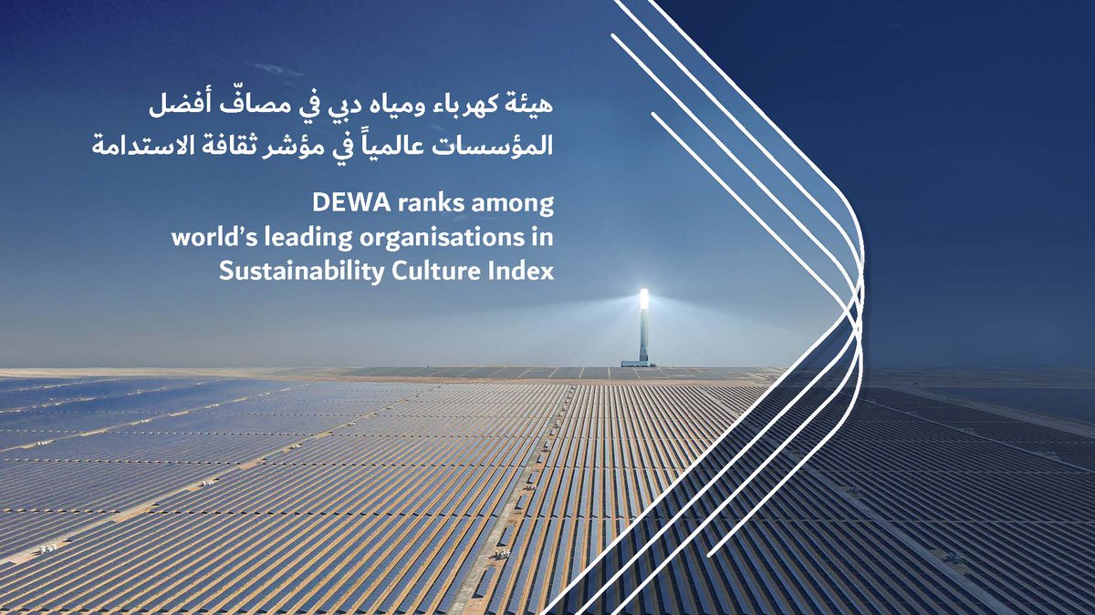 DEWAOfficial's tweet photo. واصلت هيئة كهرباء ومياه دبي تسجيل أعلى النتائج في مؤشر ثقافة الاستدامة الموجه للموظفين خلال عام 2025، وذلك وفق استبيان مؤسسي شارك فيه قرابة 4,000 موظف. وحققت الهيئة نسبة 92.33% في هذا المؤشر لعام 2025، متجاوزةً بفارق كبير متوسط نتائج الجهات الأخرى المشاركة، والذي بلغ 63.90%.
#أخبار_ديوا