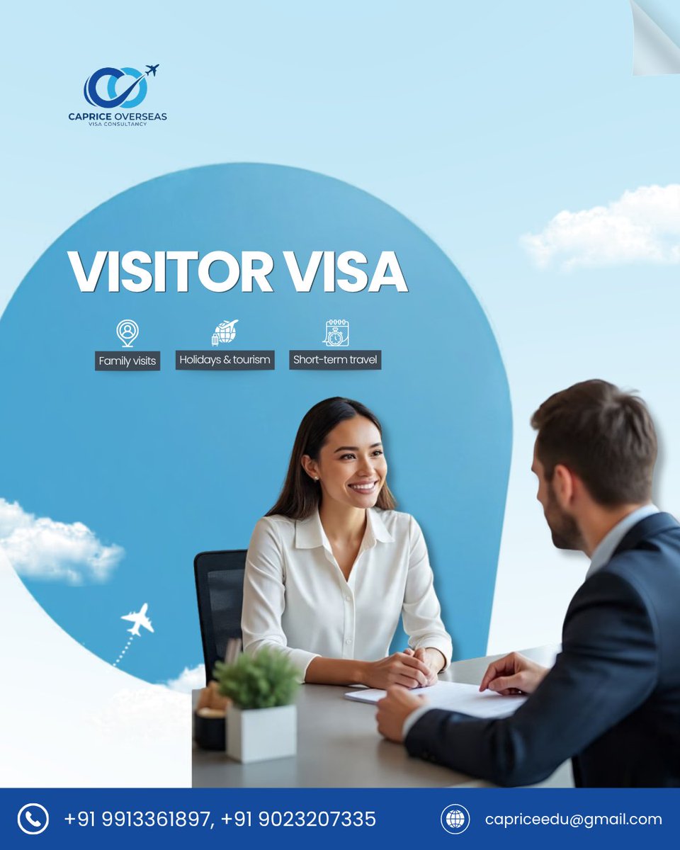 Capriceoverseas's tweet photo. The Right Visa Starts With the Right Guidance.

📞 Contact Caprice Overseas today and start your global journey.

#CapriceOverseas #StudyAbroad #WorkAbroad #VisitorVisa #StudentVisa #WorkVisa #VisaConsultant #OverseasEducation #TravelAbroad #VisaSuccess  #explore #fyp #trending https://t.co/7QEPtetMIO