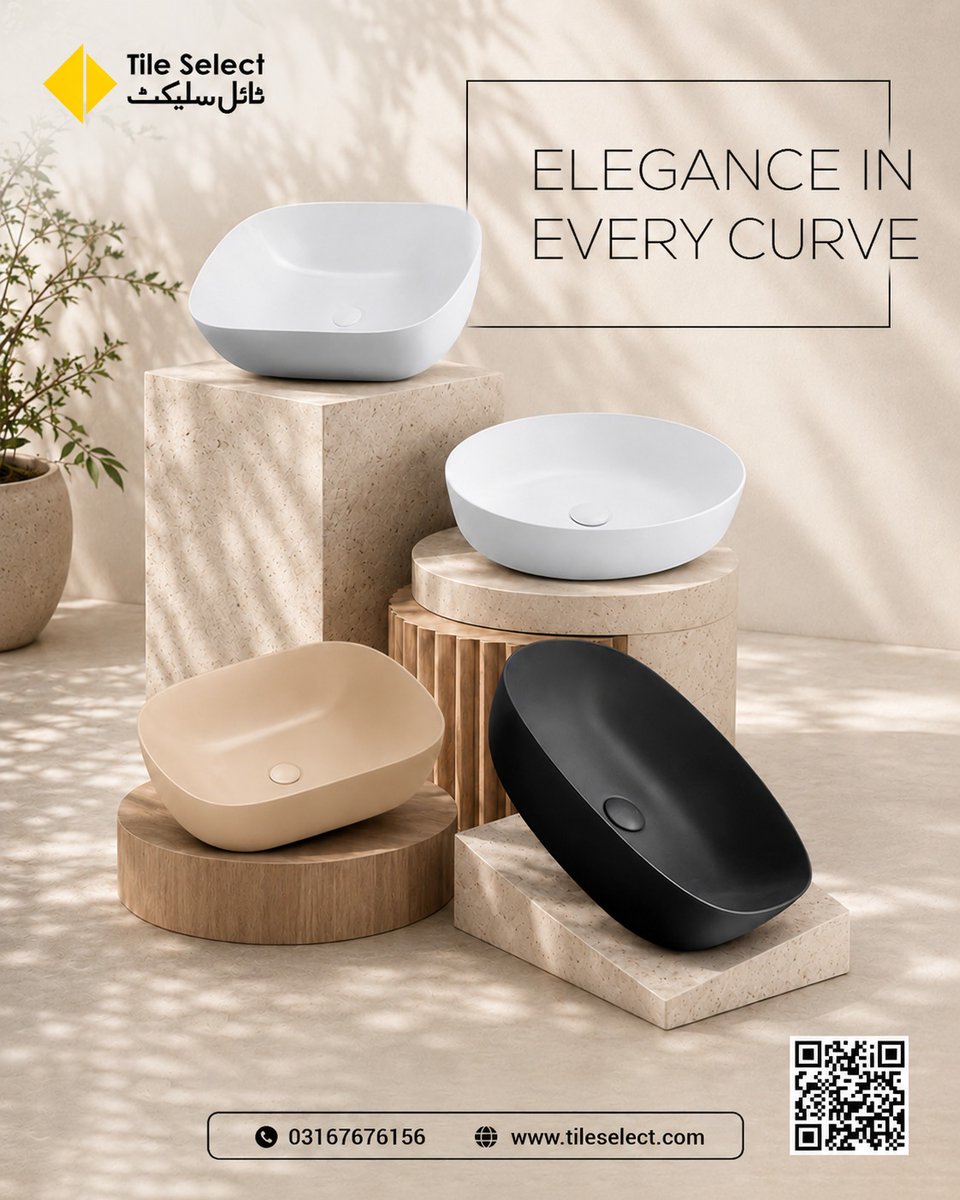 tile_select's tweet photo. Elegance in Every Curve!
Upgrade your bathroom with premium designer wash basins that perfectly combine modern aesthetics, durability, and functionality.
Contact: 0316 7676156
Website: https://t.co/A1kbL5e6VD
#TileSelect #WashBasin #DesignerBasin #LuxuryBathroom https://t.co/TwMejMP9Hl