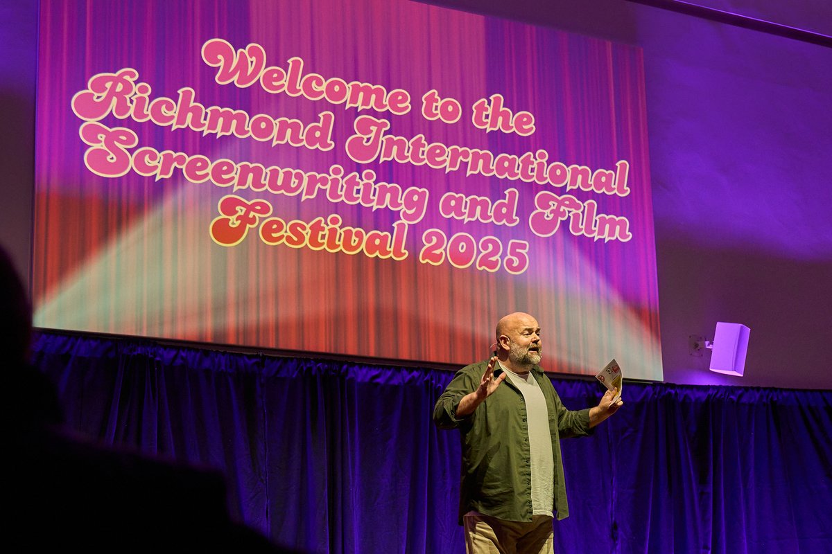 RichmondIntSF's tweet photo. Host with the most @markbeauchamp1 gets the room warmed up for our first screening block at RISFF 2025 

Don't miss our REGULAR DEADLINE for RISFF 2026!  LINK TO SUBMIT >> https://t.co/y1Yh7df8F8 #filmfestival #ukfilmfestival #RISFF #indiefilm #screenwriting https://t.co/FuAHeLcs4E